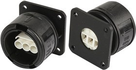 185-0B1000-P030-1, Прямоугольный разъем, Aquasafe, 3 контакт(-ов), Гнездо, Винт, 1 Ряд