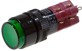 D16LMR1-2ABJG, кнопка без фиксации 250В/5А, LED подсветка 12В