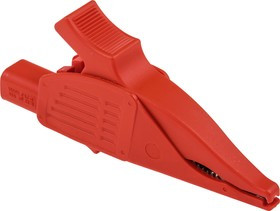 66.9575-22, Crocodile Clip 4 mm Connection, Brass Contact, 32A, Red 66.9575-22, Crocodile Clip 4 mm Connection, Brass Contact, 32A, Red