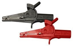 P 7015, Зажим "крокодил"; 10А; черный,красный; Диап.захвата: макс.25мм