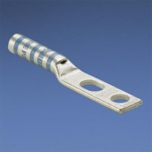 LCC6-14JAW-L, Terminals Copper Comp. Lug 2 Hole #6 AWG 1/4