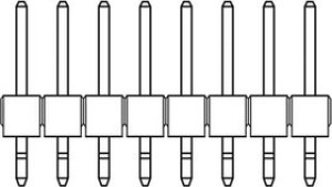 G800W305018EU, Headers &amp; Wire Housings Board mount - Header Plug - Pin Header 2.54mm Pitch Vertical,1x3Pin,Gold Flash,NY6T,6. 1mm*2.5mm*3.0m