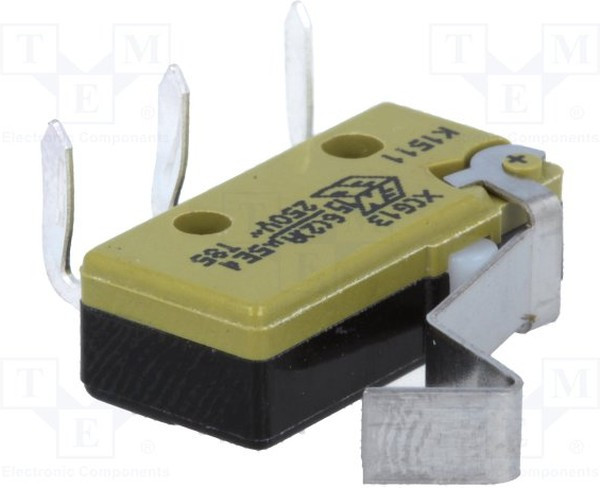 XCG13-L1, Микропереключатель SNAP ACTION, с рычажком с загнутым концом