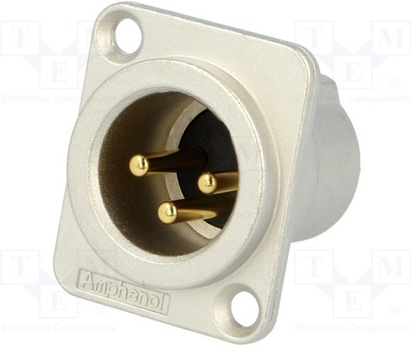 AC3MMDZ-AU, Гнездо, XLR, "папа", PIN: 3, прямой, цанговые контакты, пайка, 133В