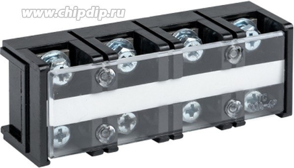 Терминал клеммный TC-1004 до 35мм2 100A 4 клеммные пары Терминал клеммный TC-1004 до 35мм2 100A 4 клеммные пары