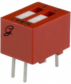 76RSB02ST, DIP Switches / SIP Switches DIP Switch SPST 2 Pos Tape Seal