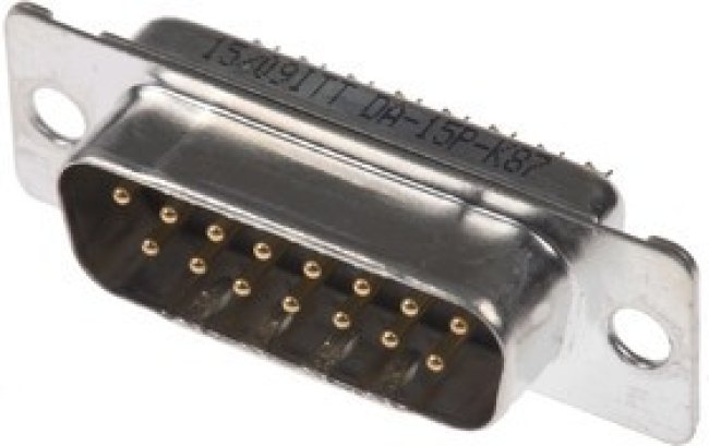 121073-2041 D, D* 15 Way Panel Mount D-sub Connector Plug 121073-2041 D, D* 15 Way Panel Mount D-sub Connector Plug