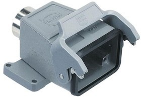 09300060757, Heavy Duty Power Connectors FLANGE HOUSING HAN 6B 1 LVR LCKING