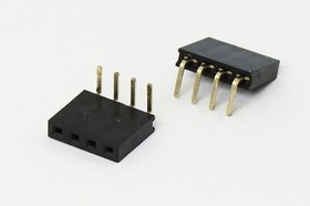 Разъем PBS-R-1x 4 розетка, шаг P2.54, контакты 4P, угловой, монтаж на плату Разъем PBS-R-1x 4 розетка, шаг P2.54, контакты 4P, угловой, монтаж на плату