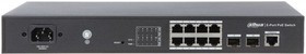 Сетевое оборудование DAHUA 8-портовый гигабитный управляемый коммутатор с PoE, уровень L2Порты: 8 RJ45 10/100/1000Мбит/с (PoE/PoE+), 2 SFP 1