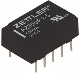 AZ850P1-5, Реле: электромагнитное, DPDT, Uобмотки: 5ВDC, 0,5A/125ВAC, 1А