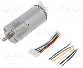 DF-FIT0520, Двигатель DC, с энкодером,с редуктором, 6ВDC, 2,7А, 300об./мин.