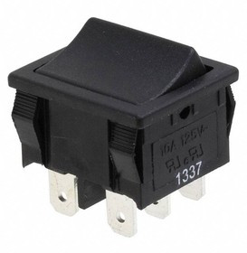 RA41G31100, Rocker Switches ROCKER SW DP ON-ON 16A 125V BLK NO MARK