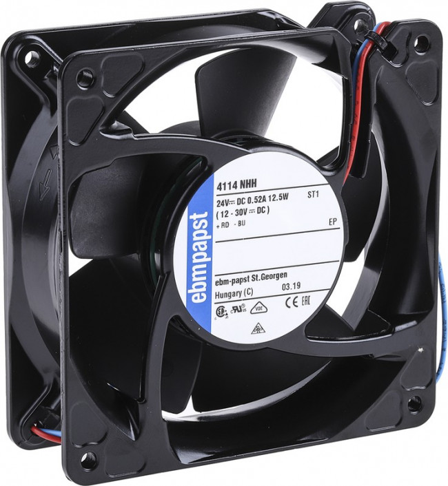 Вентилятор Ebmpapst 4114NHH 24V 12.5W 120x38 2pin железный корпус