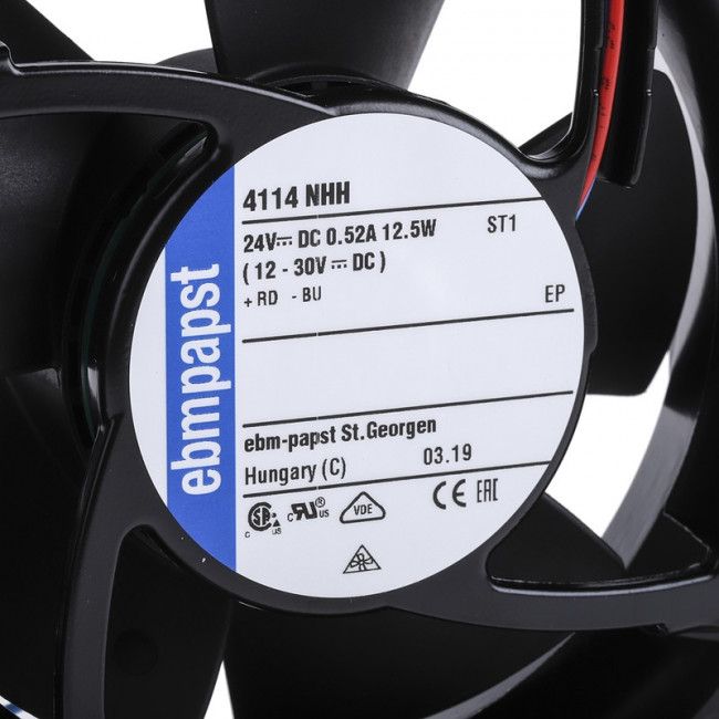 Вентилятор Ebmpapst 4114NHH 24V 12.5W 120x38 2pin железный корпус