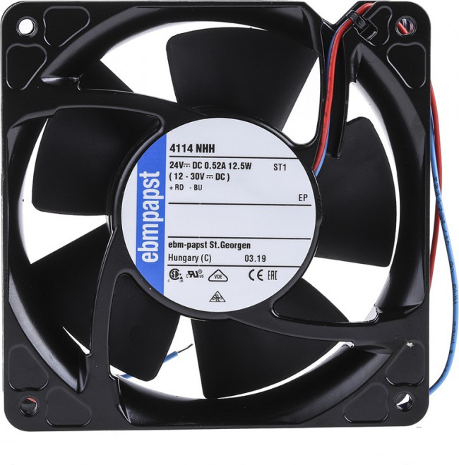 Вентилятор Ebmpapst 4114NHH 24V 12.5W 120x38 2pin железный корпус