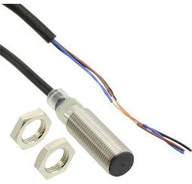 E2BM12KS04WPB22MOMI, Inductive Sensor PNP, Break Contact (NC) 1kHz 30V 10mA 4mm IP67 Cable, 2 m E2B