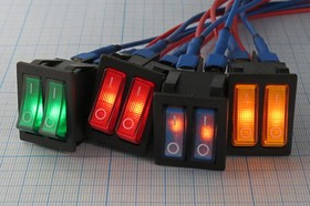 Сдвоенный клавишный выключатель с красной индикацией, 220В/15А; №241 R ПКл\\15\2-ON-OFF\\чер\ ILкр\\6T\IRS2101-1C\ Сдвоенный клавишный выключатель с красной индикацией, 220В/15А; №241 R ПКл\\15\2-ON-OFF\\чер\ ILкр\\6T\IRS2101-1C\