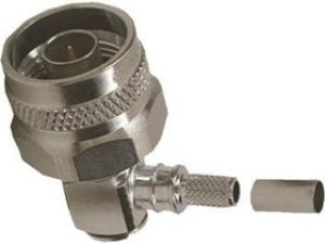 TC-195-NMH-RA-D, RF Connectors / Coaxial Connectors N-Male (plug) crimp right angle connector TC-195-NMH-RA-D, RF Connectors / Coaxial Connectors N-Male (plug) crimp right angle connector