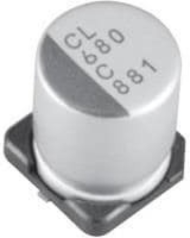 PCL0G222MCL1GS, CAP, 2200UF, 4V, ALU ELEC, POLYMER, SMD