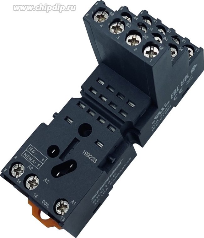 Цоколь SKC14-E, 10A(300V), винтовой зажим, черный, на рейку DIN35/панель, для RKE, RKF, R4N, MY4, 55.34, KMY4, PT4, RCM5 Цоколь SKC14-E, 10A(300V), винтовой зажим, черный, на рейку DIN35/панель, для RKE, RKF, R4N, MY4, 55.34, KMY4, PT4, RCM5