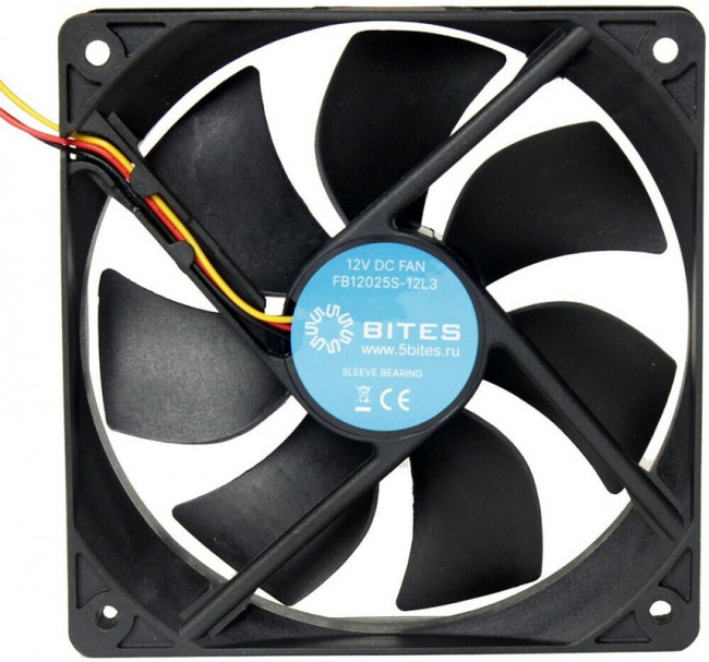 5bites Вентилятор FB12025S-12L3 120X25 / SLEEVE / 1200RPM / 3P 5bites Вентилятор FB12025S-12L3 120X25 / SLEEVE / 1200RPM / 3P
