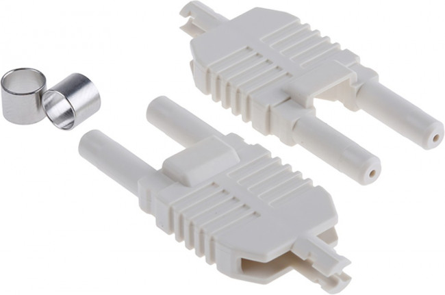 HFBR-4506Z, HFBR, POF Duplex Fibre Optic Connector 1mm Fibre Size