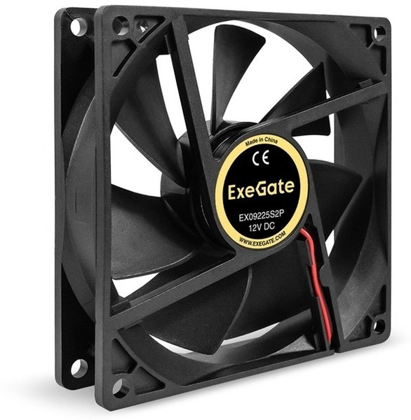 EX295240RUS, Вентилятор 12В DC ExeGate EX09225S2P (92x92x25 мм, Sleeve bearing (подшипник скольжения), 2pin, 2100RPM, 25dBA)