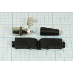 Штекер TV, 4-6мм, на кабель винт, угловой, пластиковый хвост