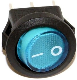 SMRS-101-2C3-BL, Переключатель ON-OFF (3A 250VAC) SPST 2P, синяя клавиша