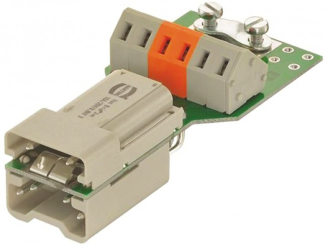 09120062695, Heavy Duty Power Connectors HAN BRID-MALE INSERT PFT W/CAGE CLMP