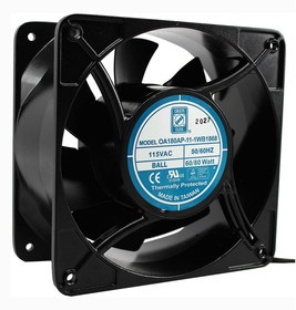 OA180AP-11-1WB1868, AXIAL FAN, BALL, 380CFM, 63DB, 80W, 115V OA180AP-11-1WB1868, AXIAL FAN, BALL, 380CFM, 63DB, 80W, 115V