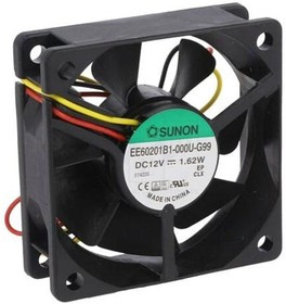 EE60201B1-G99, Вентилятор осевой, 12ВDC, 60x60x20мм, 39,08куб.м/ч, 34,5дБА