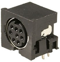 MDN-8FR, разъем MiniDIN гнездо на плату (аналог AF-3280)