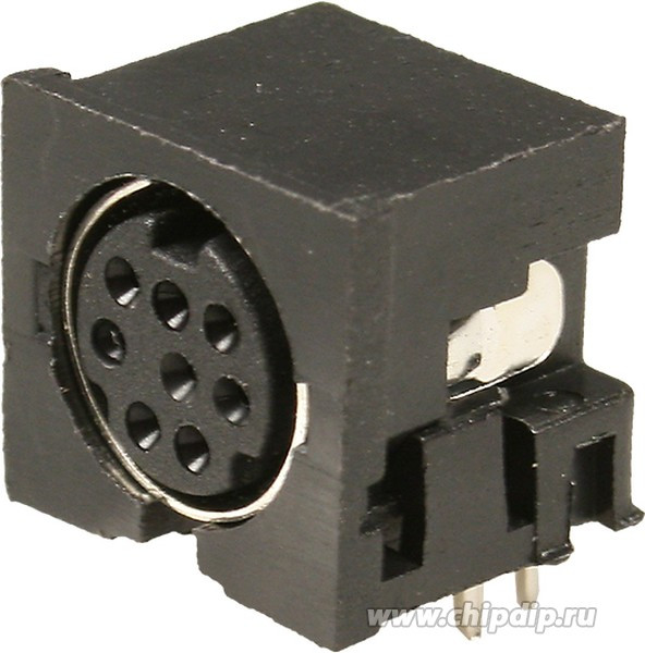 MDN-8FR, разъем MiniDIN гнездо на плату (аналог AF-3280)