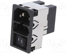 KMF1.1143.11, AC Power Entry Modules KMF 4A MED5 2PF/2PS 10A/250VAC No/Drawer