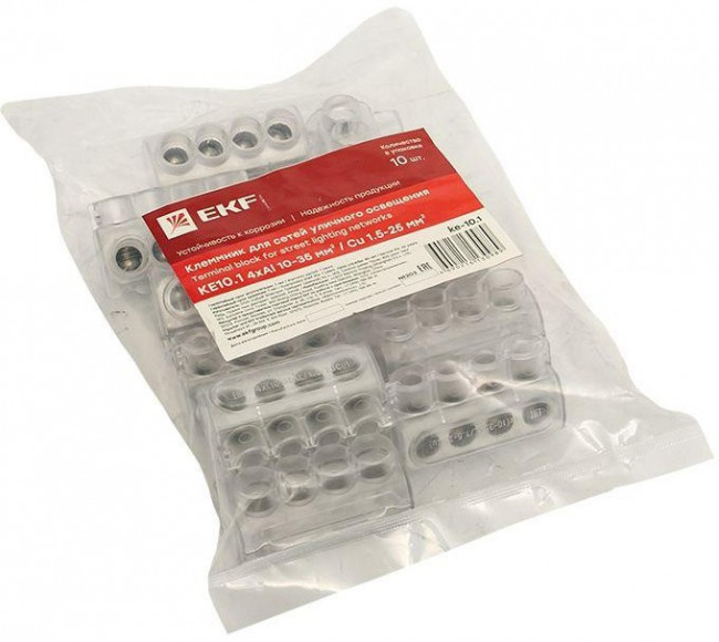 Клеммник для сетей уличного освещения KE10.1 Al 4х10-35/Cu 1.5-25PROxima EKF ke-10.1