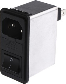 FN285-4-06, AC Power Entry Modules 4A 250VAC 50/60HZ FAST-ON / 1FUSE