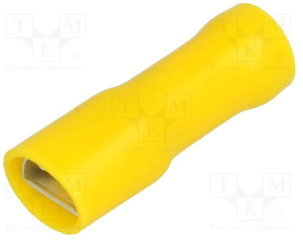 BM 00392, Наконечник: плоский, 6,3мм, 0,8мм, "мама", 4-6мм2, обжим, на провод