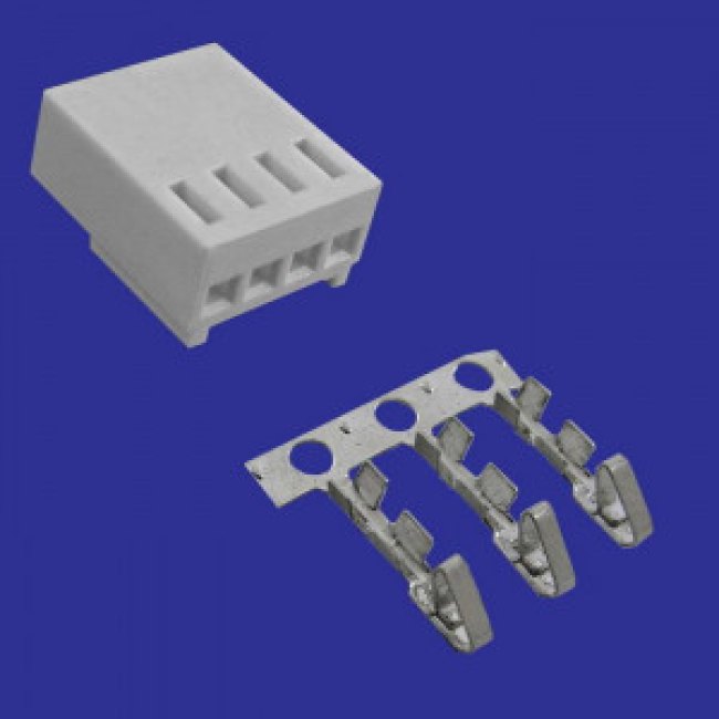 Разъем питания HU розетка , контакты 1x 4, шаг P2.54, монтаж на кабель, HU-04