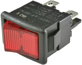 LRA32H2BBRLN, SWITCH, ROCKER, DPST, 10A, 250V, RED