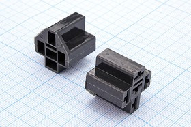 Кожух для клемм, гнездо 6.4x0.8мм, держатель автореле; №1166 клемма кожух гн 6,4x0,8\\5H \\\пл [20606