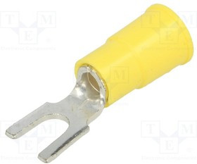 KEYS8234, Наконечник: вилка, M4, d: 4,32мм, обжим, на провод, изолированный