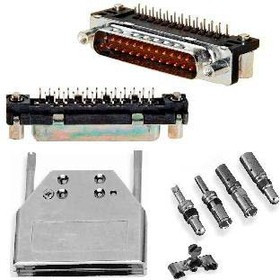 DBM25S300, DM 25 Way Plug-In Mount D-sub Connector Socket, 2.74mm Pitch, with Screw