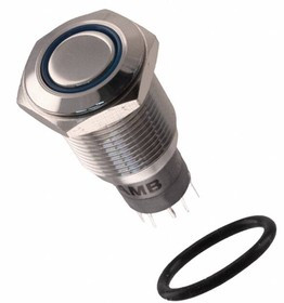 PV3F2H0SS-341, Pushbutton Switches 2A 48VDC BLU LED 16mm On(On)