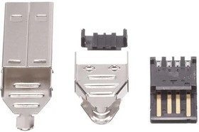 KUSBX-AP-KIT-SCBLK, USB Connectors HT USB A-TYPE REC-SL UPRGT RT BLK INS 30