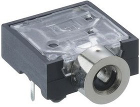 1501 13, Jack Panel Socket, Right Angle, Silver, 2.5 mm, Poles - 3