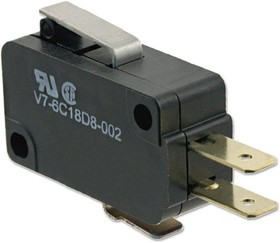 V-161-1C5 BY OMI, Микропереключатель, Миниатюрный, Короткий Петлевой Рычаг, SPDT, Быстрое Соединение, 16 А V-161-1C5 BY OMI, Микропереключатель, Миниатюрный, Короткий Петлевой Рычаг, SPDT, Быстрое Соединение, 16 А