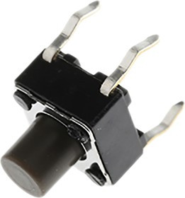 SKHHBWA010, Grey Stem Tactile Switch, SPST 50 mA @ 12 V dc 7mm Surface Mount