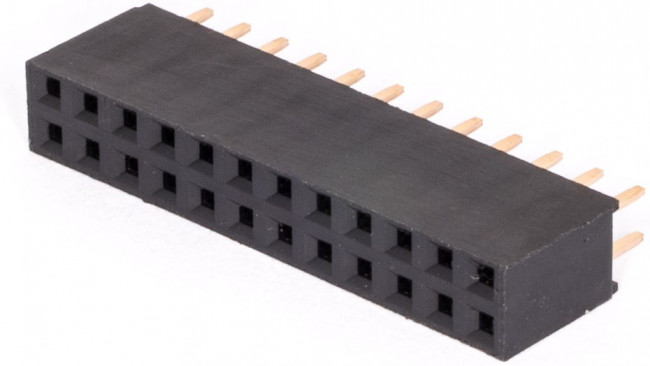 PBD-24, Разъем 2х12 гнездо на плату, шаг 2.54мм
